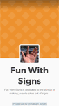 Mobile Screenshot of funwithsignsblog.com